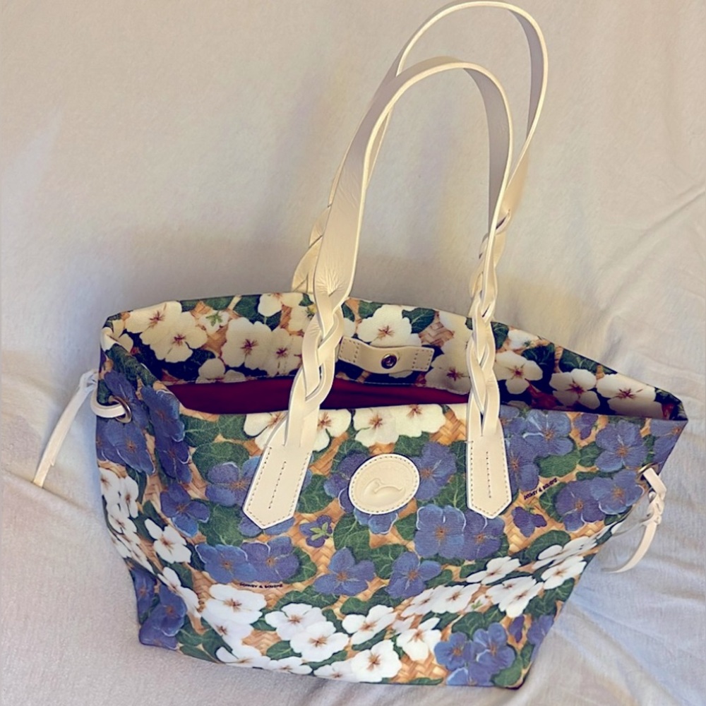 DOONEY & BOURKE bag with blue & white flowers